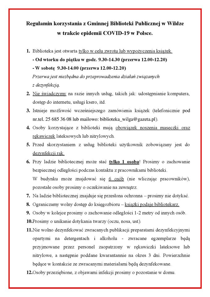 Regulamin covid