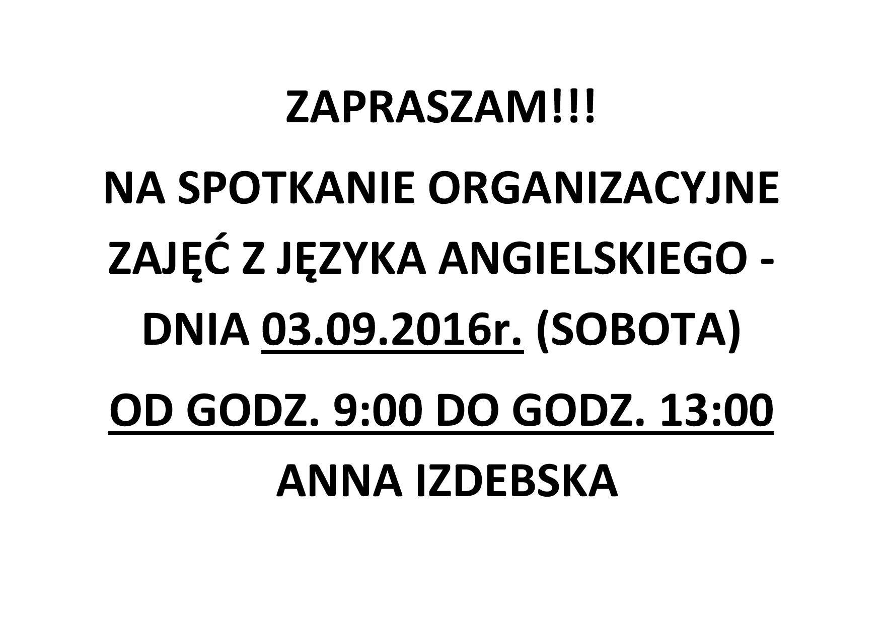 angielski izdebska